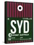 SYD Sydney Luggage Tag 2-NaxArt-Framed Stretched Canvas