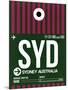 SYD Sydney Luggage Tag 2-NaxArt-Mounted Premium Giclee Print