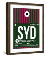 SYD Sydney Luggage Tag 2-NaxArt-Framed Art Print
