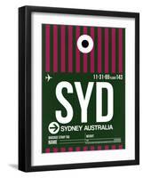 SYD Sydney Luggage Tag 2-NaxArt-Framed Art Print