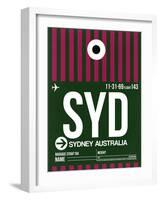 SYD Sydney Luggage Tag 2-NaxArt-Framed Art Print