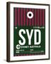 SYD Sydney Luggage Tag 2-NaxArt-Framed Art Print