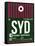 SYD Sydney Luggage Tag 2-NaxArt-Framed Stretched Canvas