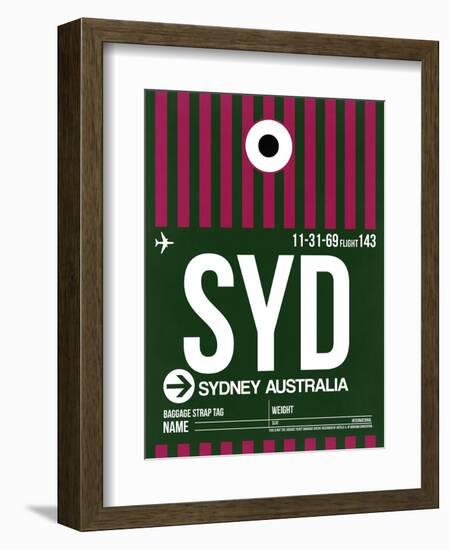 SYD Sydney Luggage Tag 2-NaxArt-Framed Art Print