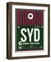 SYD Sydney Luggage Tag 2-NaxArt-Framed Art Print