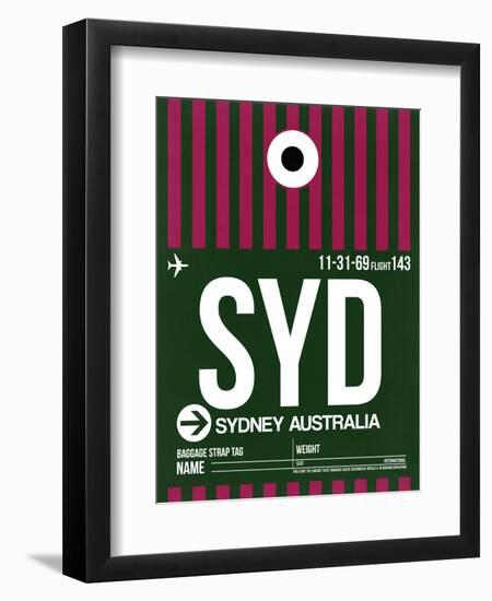 SYD Sydney Luggage Tag 2-NaxArt-Framed Art Print