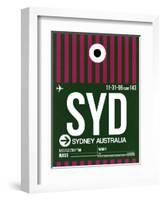 SYD Sydney Luggage Tag 2-NaxArt-Framed Art Print