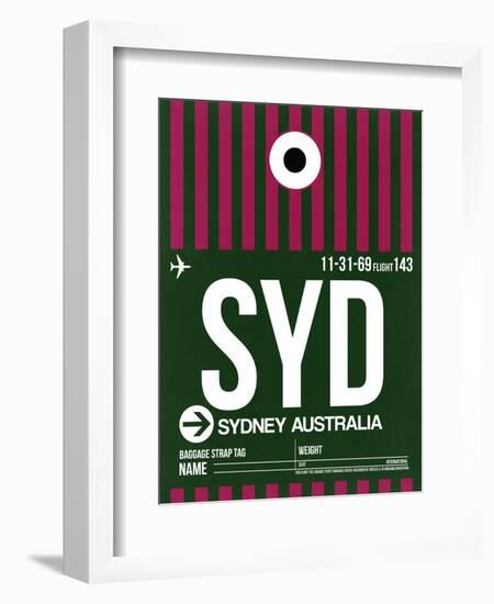 SYD Sydney Luggage Tag 2-NaxArt-Framed Art Print