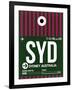 SYD Sydney Luggage Tag 2-NaxArt-Framed Art Print