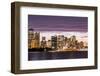 Sydney at dusk. Opera house and cityscape skyline-Francesco Riccardo Iacomino-Framed Photographic Print