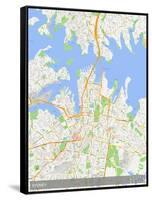 Sydney, Australia Map-null-Framed Stretched Canvas