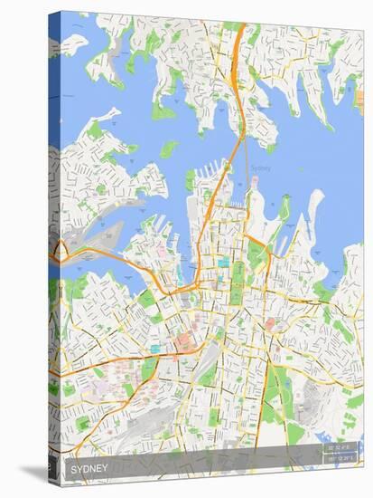 Sydney, Australia Map-null-Stretched Canvas