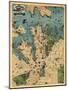 Sydney, Australia - Panoramic Map-Lantern Press-Mounted Art Print