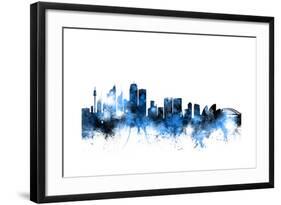 Sydney Australia Skyline-Michael Tompsett-Framed Art Print