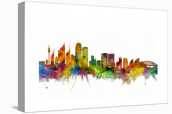 Sydney Australia Skyline-Michael Tompsett-Stretched Canvas