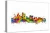 Sydney Australia Skyline-Michael Tompsett-Stretched Canvas