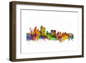 Sydney Australia Skyline-Michael Tompsett-Framed Art Print