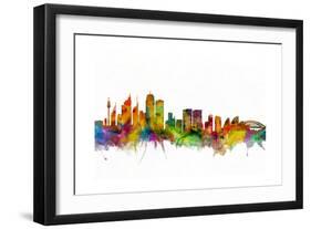 Sydney Australia Skyline-Michael Tompsett-Framed Art Print