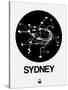 Sydney Black Subway Map-NaxArt-Stretched Canvas