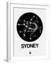 Sydney Black Subway Map-NaxArt-Framed Art Print