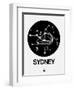 Sydney Black Subway Map-NaxArt-Framed Art Print