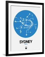 Sydney Blue Subway Map-NaxArt-Framed Art Print