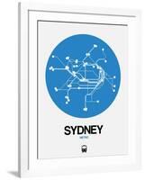 Sydney Blue Subway Map-NaxArt-Framed Art Print