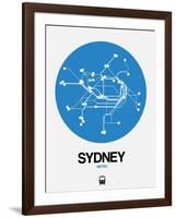 Sydney Blue Subway Map-NaxArt-Framed Art Print