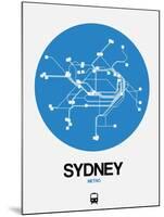 Sydney Blue Subway Map-NaxArt-Mounted Art Print