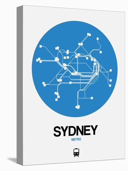 Sydney Blue Subway Map-NaxArt-Stretched Canvas