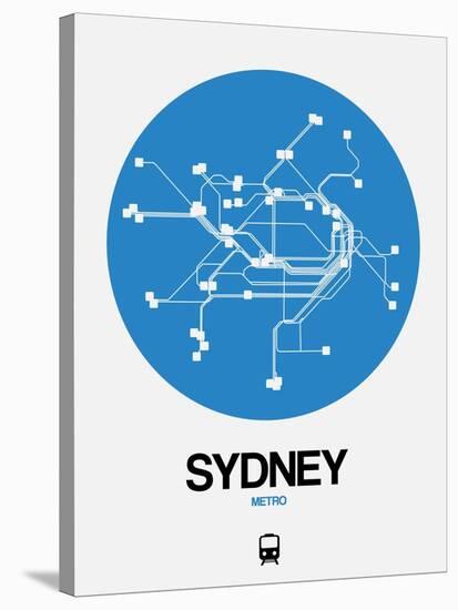 Sydney Blue Subway Map-NaxArt-Stretched Canvas