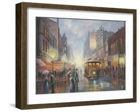 Sydney by Gaslight-John Bradley-Framed Giclee Print