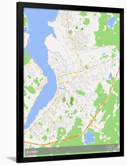 Sydney, Canada Map-null-Framed Poster