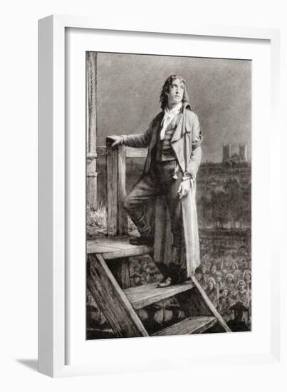 Sydney Carton on the Scaffold-Peter Higginbotham-Framed Art Print