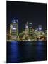 Sydney CBD at Night, Sydney Cove, Australia-David Wall-Mounted Premium Photographic Print