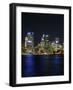 Sydney CBD at Night, Sydney Cove, Australia-David Wall-Framed Photographic Print