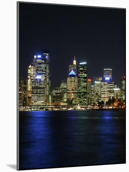 Sydney CBD at Night, Sydney Cove, Australia-David Wall-Mounted Photographic Print