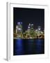 Sydney CBD at Night, Sydney Cove, Australia-David Wall-Framed Photographic Print