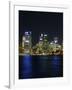 Sydney CBD at Night, Sydney Cove, Australia-David Wall-Framed Photographic Print