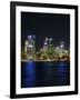 Sydney CBD at Night, Sydney Cove, Australia-David Wall-Framed Photographic Print