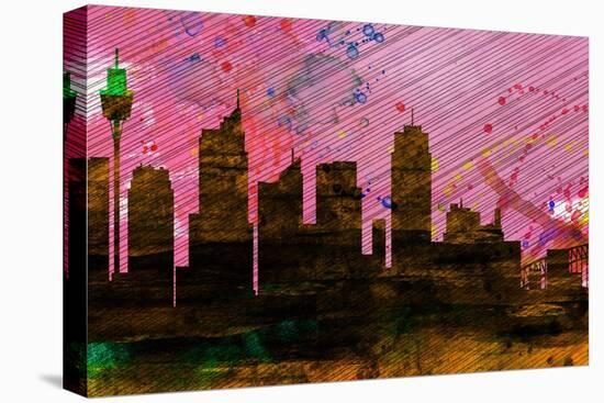 Sydney City Skyline-NaxArt-Stretched Canvas