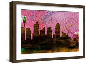 Sydney City Skyline-NaxArt-Framed Art Print