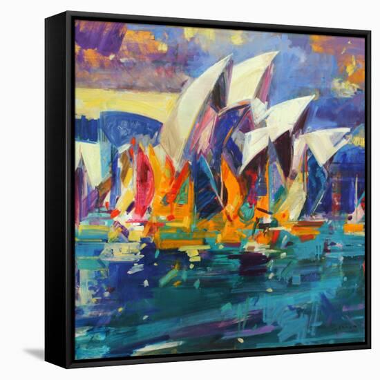 Sydney Flying Colours, 2012-Peter Graham-Framed Stretched Canvas