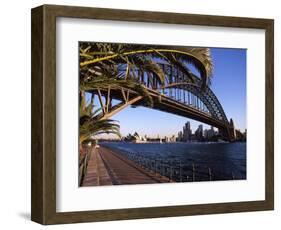 Sydney Harbor Bridge and Sydney Opera House, Australia-David Wall-Framed Photographic Print