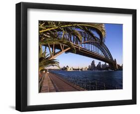 Sydney Harbor Bridge and Sydney Opera House, Australia-David Wall-Framed Photographic Print