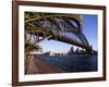 Sydney Harbor Bridge and Sydney Opera House, Australia-David Wall-Framed Photographic Print