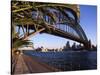 Sydney Harbor Bridge and Sydney Opera House, Australia-David Wall-Stretched Canvas