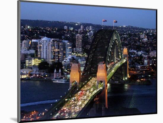 Sydney Harbor Bridge at Night, Sydney, Australia-David Wall-Mounted Photographic Print