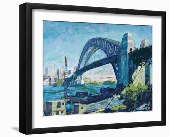 Sydney Harbour Bridge, 1995-Ted Blackall-Framed Giclee Print