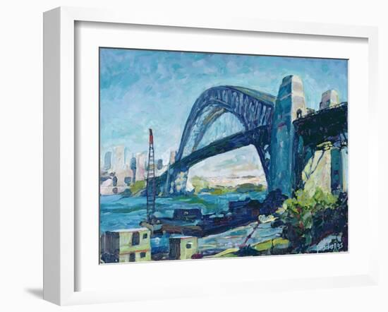 Sydney Harbour Bridge, 1995-Ted Blackall-Framed Giclee Print